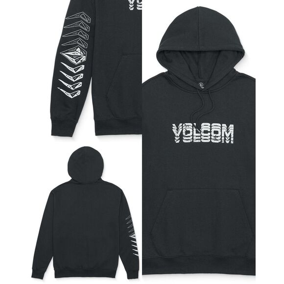 Volcom NWT Cement Pullover Hoodie Washed Black Heather Large - Picture 1 of 5